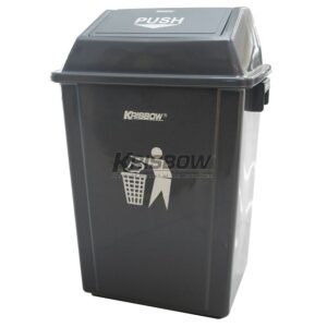 Tempat Sampah Dust Bin Grey 40L And Push Cover Krisbow 10091941-0