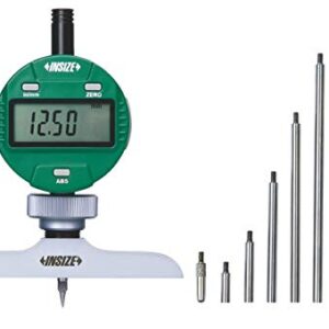 PENGUKUR KEDALAMAN DIGITAL DEPTH GAGE (base 63x17mm) 0-300mm/0-12" INSIZE 2141-201A-0
