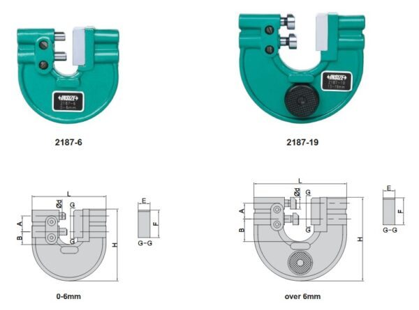 Adjustable Snap Gage 95-101mm Insize 2187-101-24309