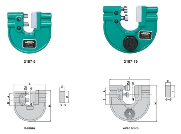 Adjustable Snap Gage 13-19mm Insize 2187-19-24368