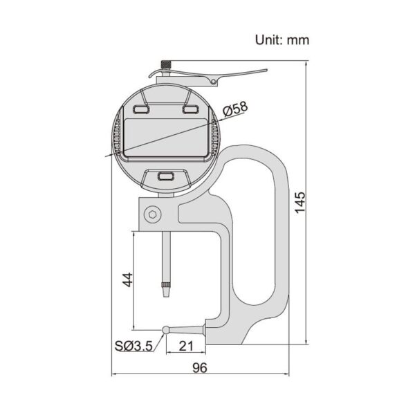 Digital Tube Thickness Gage 0-10mm/0-0.4" Insize 2876-10-24852
