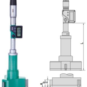 Digital Three Points Internal Micrometer (with setting ring) 87-100mm/3.43-3.94" Insize 3127-100-0