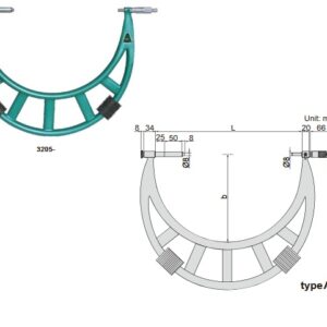 Outside Micrometer With Extension Anvil Collar 900-1000mm Insize 3205-1000-0