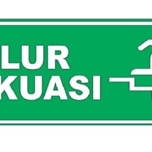 Tanda Arah Jalur Evakuasi Kanan 48x36cm Fosfor Aluminium-0