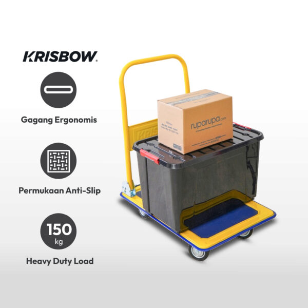 Foldable Platform Handtruck 150KG Small Krisbow KW0500047-39745