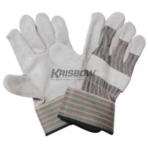 Sarung Tangan Work Glove Grey & Blue Leather Krisbow KW1000244-0