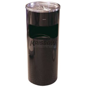 Tempat Sampah Dust Bin Round Ashtray Black 25X61.5CM Krisbow KW1800459-0