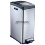 Tempat Sampah Waste Bin Rectangle Matt 30L With Pedal Krisbow-0
