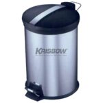 Tempat Sampah Fancy Waste Bin Round 5L Matt With Pedal Krisbow KW1800795-0
