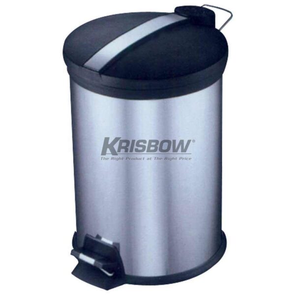 Tempat Sampah Fancy Waste Bin Round 5L Matt With Pedal Krisbow KW1800795-0