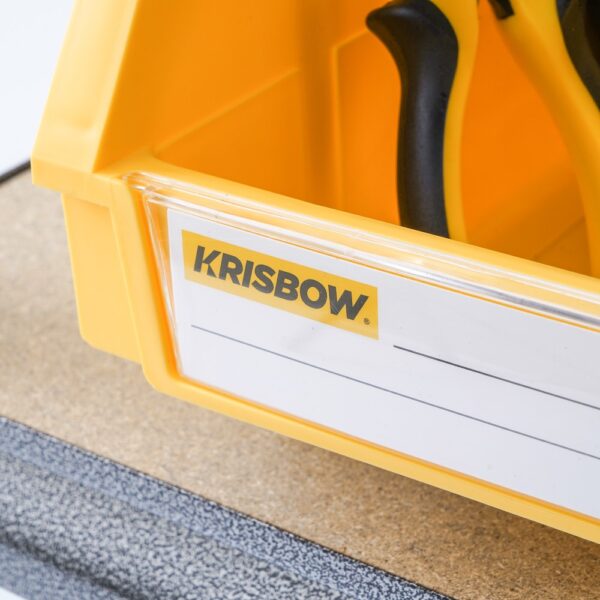 Storage Bin 200X340X155MM Yellow Krisbow 10011443-39915