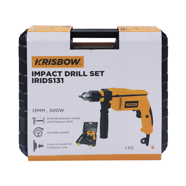 Impact Drill Set 13MM 500W EDI5-1321VRS Krisbow 10064703-39784