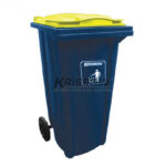 Tempat Sampah Dust Bin Neo Blue 240L With Yellow LID Krisbow 10082102-0