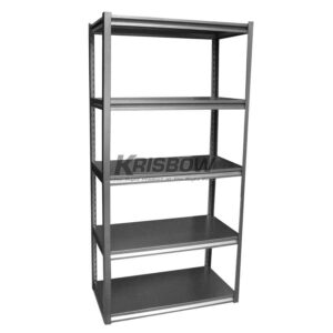 Rak Shelving Steel 5 Shelf 120X45X183CM Black Krisbow 10091092-0