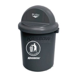 Tempat Sampah Dust Bin Dark Grey 110L And Push Cover Krisbow 10091976-0