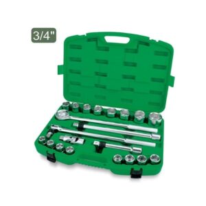 Kunci Sock Professional Grade Flank Socket Set 3/4" DR. 12PT 21pcs Toptul GCAI2103-0