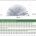 Pengukur Ketebalan Feeler Gage (length 100mm) 0.03-0.50mm Insize 4602-13A-0