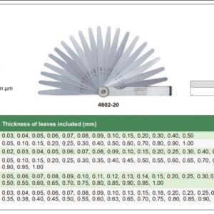 Pengukur Ketebalan Feeler Gage (length 100mm) 0.05-1.00mm Insize 4602-28-0