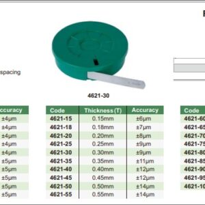 Pengukur Ketebalan Feeler Gage Tape 0.10mm Insize 4621-10-0