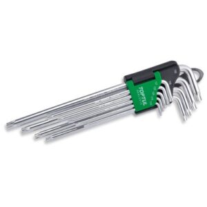 Kunci L Star Tamperproof Key Extra Long Type Wrench Set 9pcs Toptul GAAL0915-0
