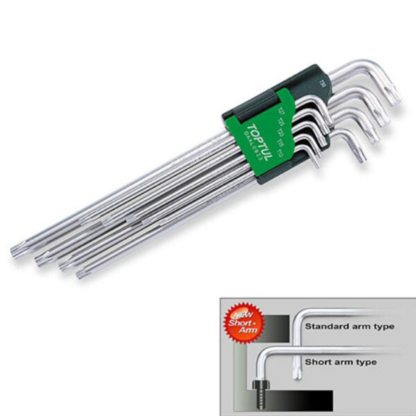 Kunci L Star Key Extra Long Type Wrench Set 9pcs Toptul GAAL0923-34648