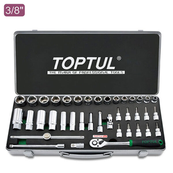 Kunci Sock Socket Set 3/8" DR. 6PT 39pcs Toptul GCAD3902-35000