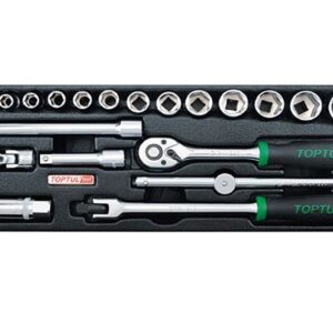Flank Socket Set 12PT 3/8" 20Pcs Toptul GCAT2001-0