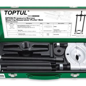 Pressure Screw Bearing Separator Puller Set 8pcs Toptul JGAD0801-0