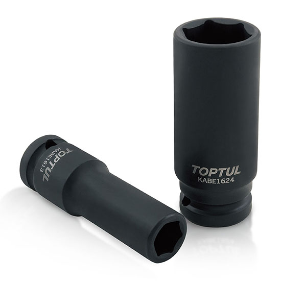 kunci Sock 1/2" DR. 6PT Flank Deep Impact Sockets 17mm TOPTUL KABE1617-0