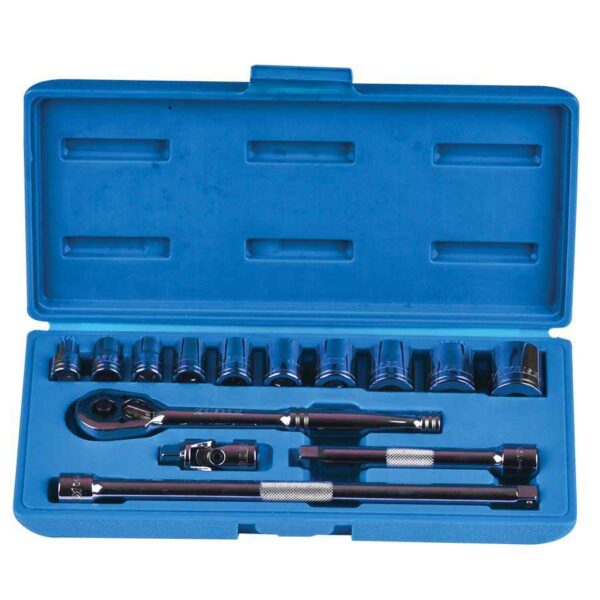 Kunci Sock Socket Set 3/8INC 10-22MM 14PCS Krisbow KW0100383-27001