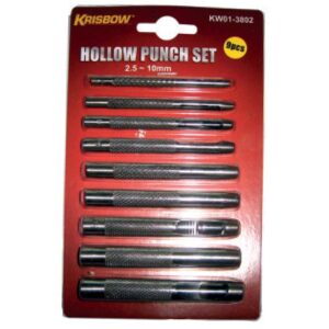 Hollow Punch 2.5-10MM 9PCS Krisbow KW0103802-0