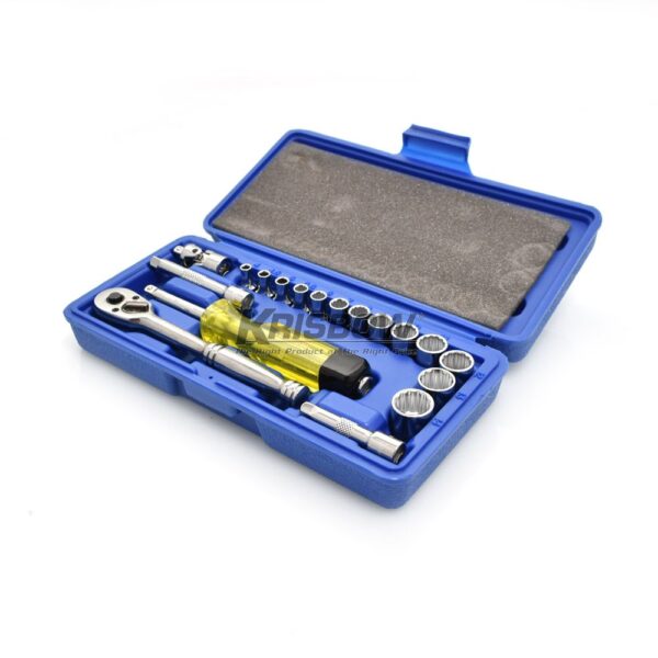 Kunci Sock Socket Set SQ1/4INC 4-14MM 18PCS Krisbow KW0104028-26698