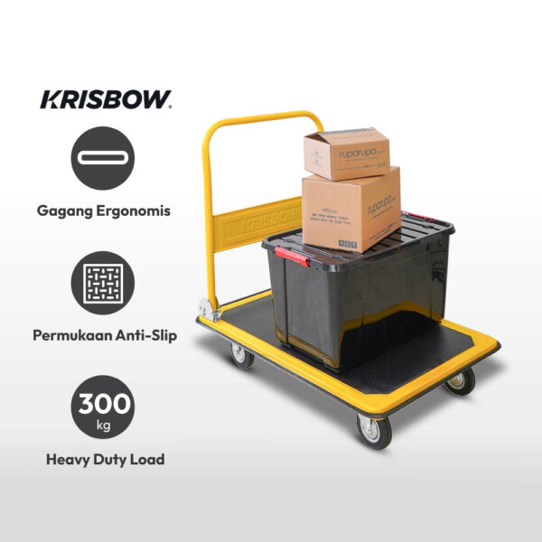 Trolley Foldable Platform Handtruck 300KG Small Krisbow KW0500048-39705