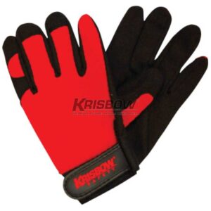 Sarung Tangan Work Glove (L) Black & Red Leather Krisbow KW1000240-0