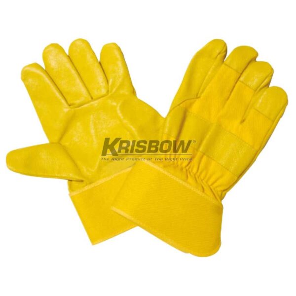 Sarung Tangan Work Glove 10IN Golden & Yellow Leather Krisbow KW1000241-27337