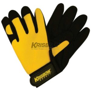 Sarung Tangan Work Glove (M) Black & Yellow Krisbow KW1000242-0