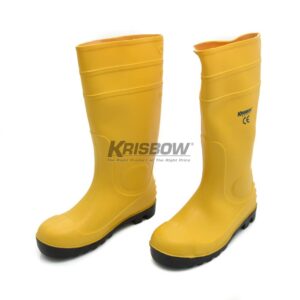Sepatu Safety Boots 45 Yellow PVC Krisbow KW1000583-0