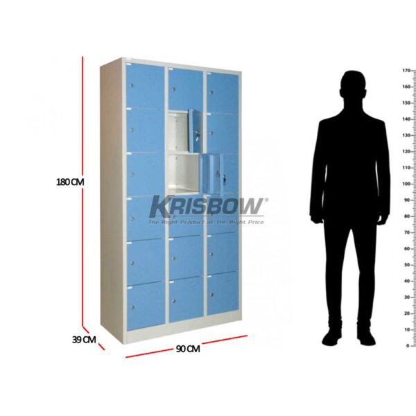 Lemari Locker 12 Doors Blue Krisbow KW1700203-27287