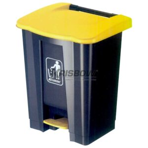 Tempat Sampah Dust Bin Grey 45L Pedal & Yellow Cover Krisbow KW1801304-0