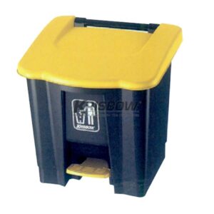 Tempat Sampah Dust Bin Grey 30L Pedal & Yellow Cover Krisbow KW1801305-0