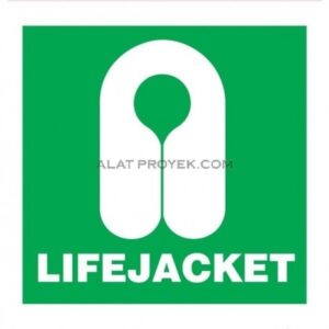 Tanda Peralatan Perairan Safety Sign Fosfor Acrylic 30cmx30cm (Life Jacket)-0