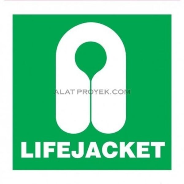 Tanda Peralatan Perairan Safety Sign Fosfor Acrylic 30cmx30cm (Life Jacket)-0