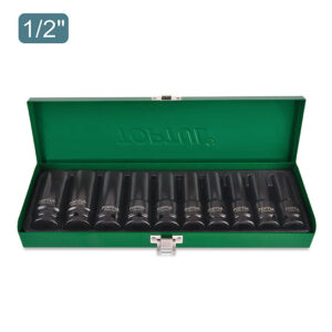 Kunci Sock Set Deep Impact Socket Set 10 Pcs 1/2" Dr TOPTUL GDAD1002-0
