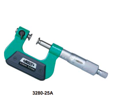 Non Rotating Spindle Universal Micrometer (with tips) 25-50mm Insize 3280-50A-0