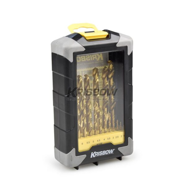 Set Mata Bor HSS Twist Drill Bits 1-10MM 19 Pcs KRISBOW 10085031-27364