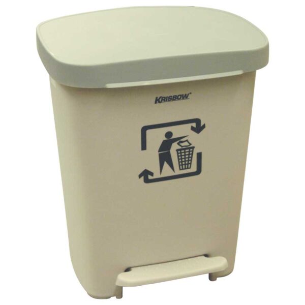 TEMPAT SAMPAH DUST BIN BEIGE 30L PEDAL KRISBOW KW1800746-0