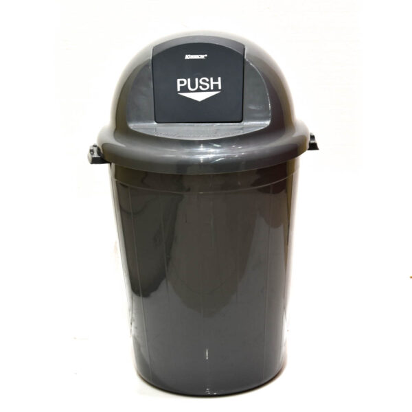Tempat Sampah Plastik Push Conver Abu Tua 80L KRISBOW KW1800119-27397