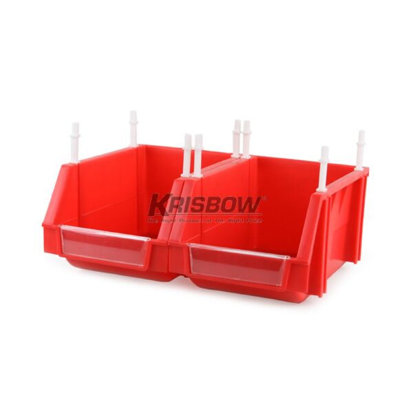 Storage Bin 150X240X124MM Red Krisbow 10011429-27604