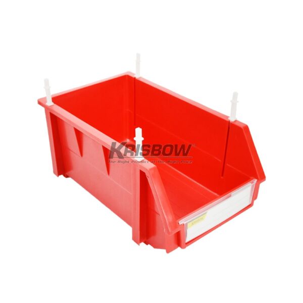 Storage Bin 200X340X155MM Red Krisbow 10011442-28352