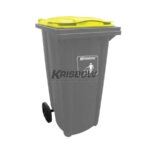 Tempat Sampah Dust Bin Neo Grey 120L With Yellow LID Krisbow 10082098-0
